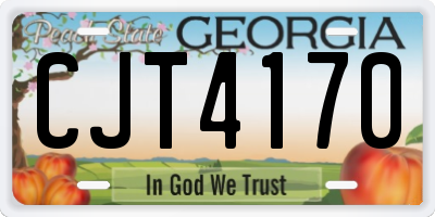 GA license plate CJT4170