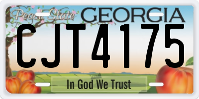 GA license plate CJT4175