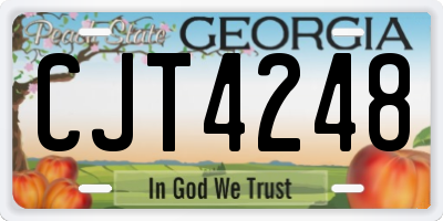 GA license plate CJT4248