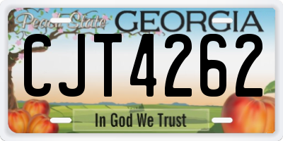 GA license plate CJT4262