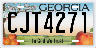 GA license plate CJT4271