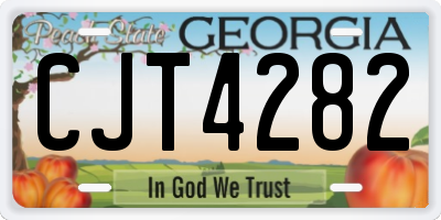 GA license plate CJT4282