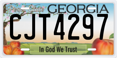 GA license plate CJT4297