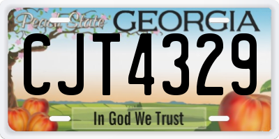 GA license plate CJT4329