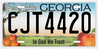 GA license plate CJT4420