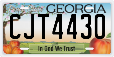 GA license plate CJT4430