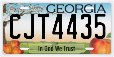 GA license plate CJT4435