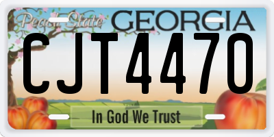 GA license plate CJT4470
