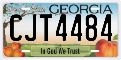 GA license plate CJT4484
