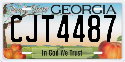 GA license plate CJT4487