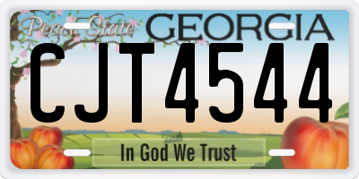 GA license plate CJT4544