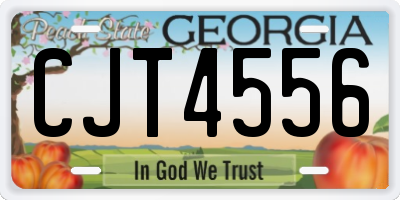 GA license plate CJT4556