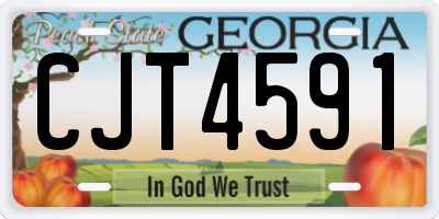 GA license plate CJT4591