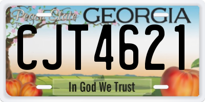 GA license plate CJT4621