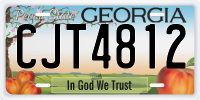 GA license plate CJT4812