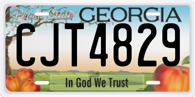 GA license plate CJT4829