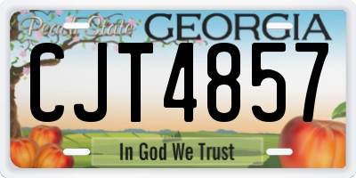 GA license plate CJT4857