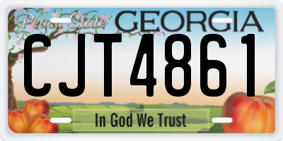 GA license plate CJT4861