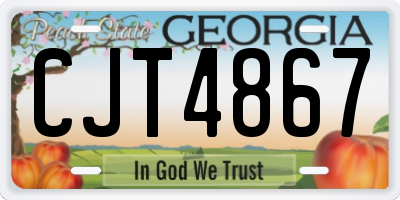 GA license plate CJT4867