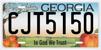 GA license plate CJT5150
