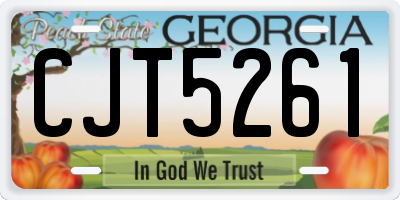 GA license plate CJT5261