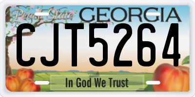 GA license plate CJT5264