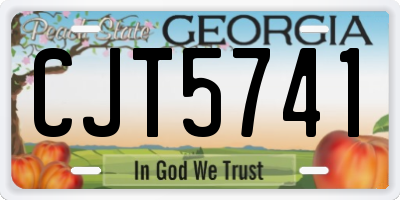 GA license plate CJT5741