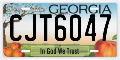 GA license plate CJT6047