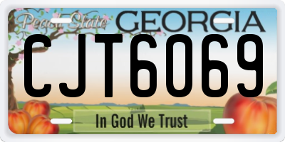 GA license plate CJT6069