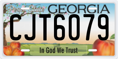 GA license plate CJT6079