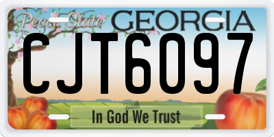 GA license plate CJT6097