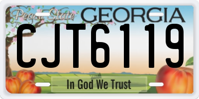 GA license plate CJT6119