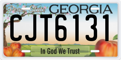 GA license plate CJT6131