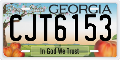 GA license plate CJT6153
