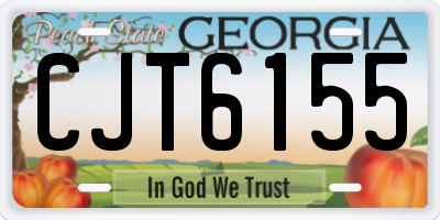 GA license plate CJT6155
