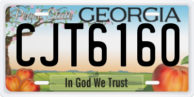 GA license plate CJT6160