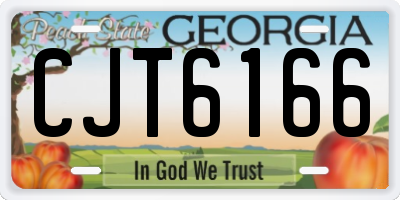 GA license plate CJT6166