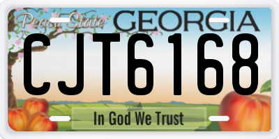 GA license plate CJT6168