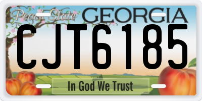 GA license plate CJT6185