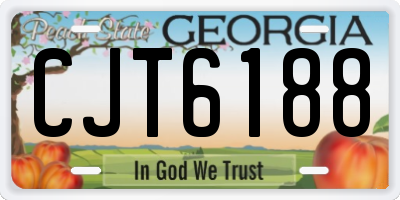 GA license plate CJT6188