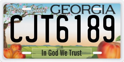 GA license plate CJT6189