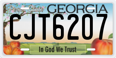 GA license plate CJT6207