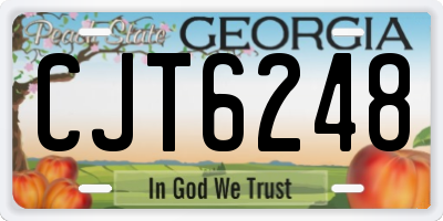 GA license plate CJT6248