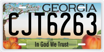 GA license plate CJT6263