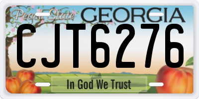 GA license plate CJT6276