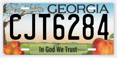 GA license plate CJT6284