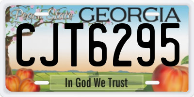 GA license plate CJT6295