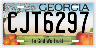GA license plate CJT6297