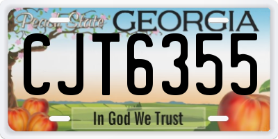 GA license plate CJT6355