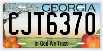 GA license plate CJT6370